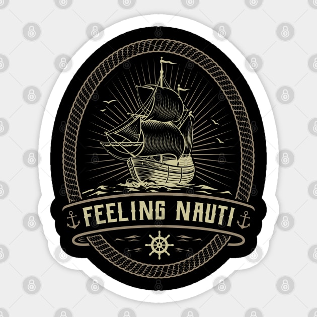 Feeling Nauti Nautical Anchor Pirate Sailing Sailor Sticker by aneisha